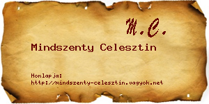 Mindszenty Celesztin névjegykártya